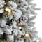 7.5ft. Pre-Lit Flocked Alaskan Artificial Christmas Tree, White LED Lights